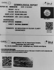 0.51/Cents Natural Diamond with Govt. Lab Certificate-140000